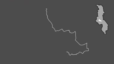 Dowa, Malawi, soyutlanmış ve dışlanmış. Gri Tonlama