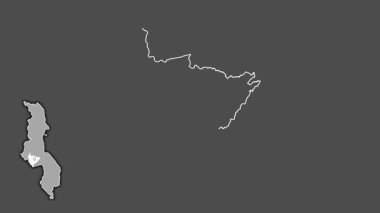 Lilongwe, Malawi, soyutlanmış ve soyutlanmış. Gri Tonlama