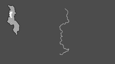 Mzimba, Malawi, soyutlanmış ve soyutlanmış. Gri Tonlama