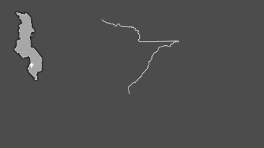 Neno, Malawi, soyutlanmış ve dışlanmış. Gri Tonlama