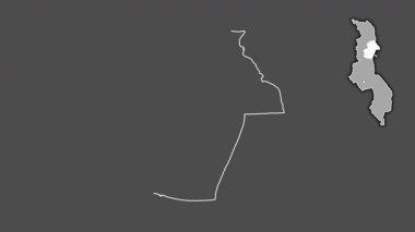 Nkhata Körfezi, Malawi, boşaltılmış ve izole edilmiş. Gri Tonlama