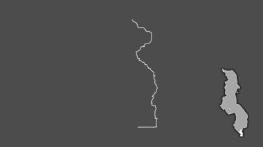 Nsanje, Malawi, soyutlanmış ve dışlanmış. Gri Tonlama