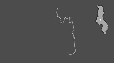 Ntchisi, Malawi, soyutlanmış ve soyutlanmış. Gri Tonlama