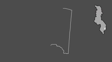 Phalombe, Malawi, çıkarılmış ve izole edilmiş. Gri Tonlama