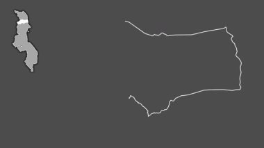 Rumphi, Malawi, soyutlanmış ve dışlanmış. Gri Tonlama