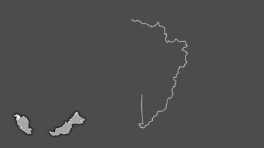 Kedah, Malezya, dışlanmış ve izole edilmiş. Gri Tonlama