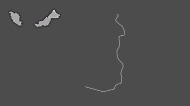 Kuala Lumpur, Malezya, çıkarıldı ve izole edildi. Gri Tonlama