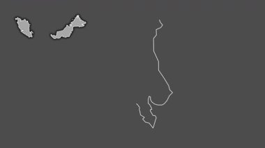 Labuan, Malezya, dışlanmış ve izole edilmiş. Gri Tonlama