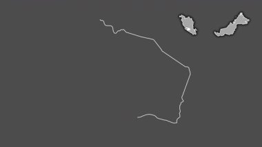 Negeri Sembilan, Malezya, dışlanmış ve izole edilmiş. Gri Tonlama