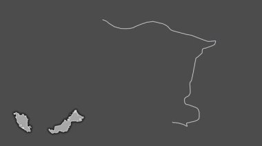 Melaka, Malezya, boşaltılmış ve izole edilmiş. Gri Tonlama