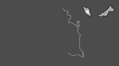 Pahang, Malezya, dışlanmış ve izole edilmiş. Gri Tonlama