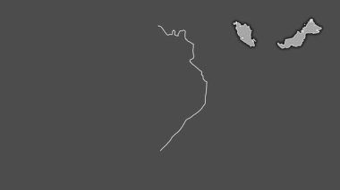 Perlis, Malezya, dışlanmış ve izole edilmiş. Gri Tonlama