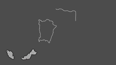 Pulau Pinang, Malezya, çıkarıldı ve izole edildi. Gri Tonlama