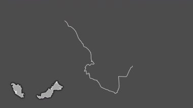 Selangor, Malezya, soyutlanmış ve soyutlanmış. Gri Tonlama