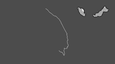 Trengganu, Malezya, dışlanmış ve izole edilmiş. Gri Tonlama