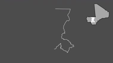 Koulikoro, Mali, soyutlanmış ve soyutlanmış. Gri Tonlama