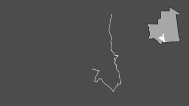 Assaba, Moritanya, çıkarılmış ve izole edilmiş. Gri Tonlama