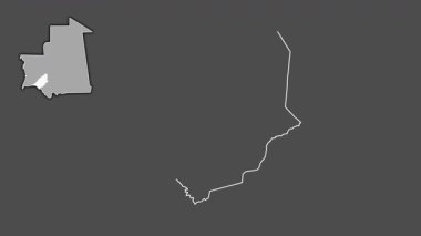 Brakna, Moritanya, soyutlanmış ve soyutlanmış. Gri Tonlama