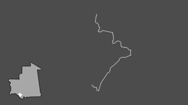 Gorgol, Moritanya, soyutlanmış ve soyutlanmış. Gri Tonlama