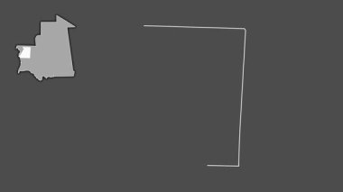 Inchiri, Moritanya, boşaltılmış ve izole edilmiş. Gri Tonlama