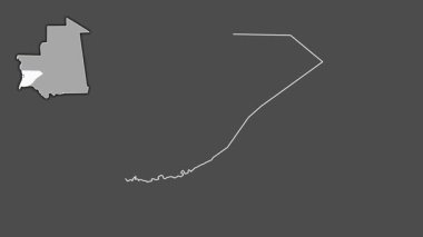 Trarza, Moritanya, soyutlanmış ve soyutlanmış. Gri Tonlama