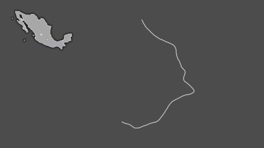 Aguascalientes, Meksika, dışlanmış ve izole edilmiş. Gri Tonlama