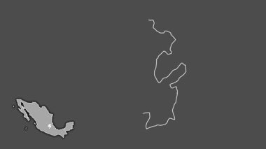 Hidalgo, Meksika, dışlanmış ve izole edilmiş. Gri Tonlama