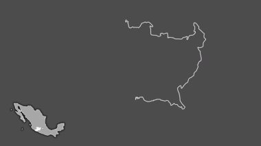 Michoacan, Meksika, dışlanmış ve izole edilmiş. Gri Tonlama