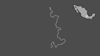 Puebla, Meksika, dışlanmış ve izole edilmiş. Gri Tonlama