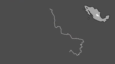 San Luis Potosi, Meksika, dışlanmış ve izole edilmiş. Gri Tonlama