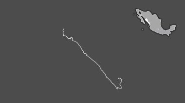 Sinaloa, Meksika, dışlanmış ve izole edilmiş. Gri Tonlama