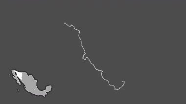 Sonora, Meksika, dışlanmış ve izole edilmiş. Gri Tonlama