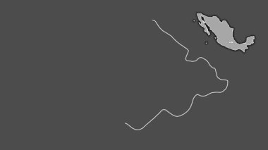 Tlaxcala, Meksika, boşaltılmış ve izole edilmiş. Gri Tonlama