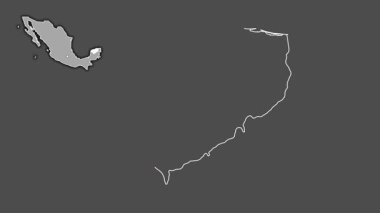 Yucatan, Meksika, dışlanmış ve izole edilmiş. Gri Tonlama