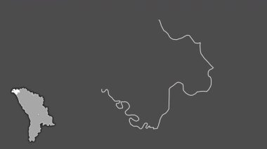 Briceni, Moldova, boşaltılmış ve izole edilmiş. Gri Tonlama