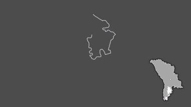 Gagauzia, Moldova, sürülmüş ve izole edilmiş. Gri Tonlama