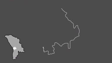 Hincesti, Moldova, soyutlanmış ve soyutlanmış. Gri Tonlama