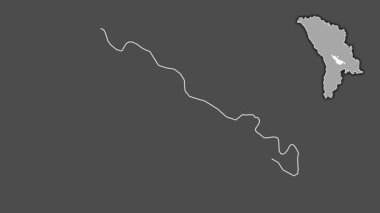 Ialoveni, Moldova, dışlanmış ve izole edilmiş. Gri Tonlama