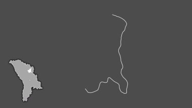 Rezina, Moldova, dışlanmış ve izole edilmiş. Gri Tonlama