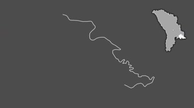 Stefan Voda, Moldova, dışlanmış ve izole edilmiş. Gri Tonlama
