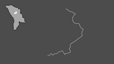 Telenesti, Moldova, soyutlanmış ve soyutlanmış. Gri Tonlama