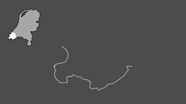 Zeeland, Hollanda, dışlanmış ve izole edilmiş. Gri Tonlama