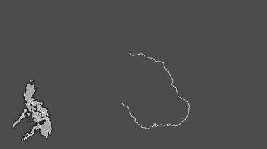 Biliran, Filipinler, boşaltılmış ve izole edilmiş. Gri Tonlama