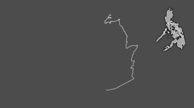 Cavite, Filipinler, boşaltılmış ve izole edilmiş. Gri Tonlama