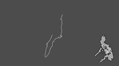 Cebu, Filipinler, boşaltılmış ve izole edilmiş. Gri Tonlama