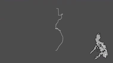 Davao del Sur, Filipinler, boşaltılmış ve izole edilmiş. Gri Tonlama