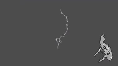 Davao Oriental, Filipinler, dışlanmış ve izole edilmiş. Gri Tonlama