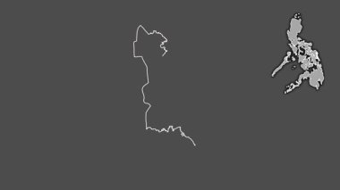 Doğu Samar, Filipinler, boşaltılmış ve izole edilmiş. Gri Tonlama