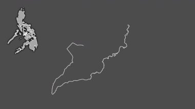 Iloilo, Filipinler, boşaltılmış ve izole edilmiş. Gri Tonlama