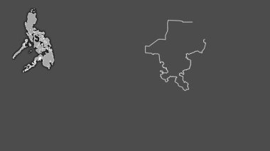 Zamboanga del Sur, Filipinler, boşaltılmış ve izole edilmiş. Gri Tonlama